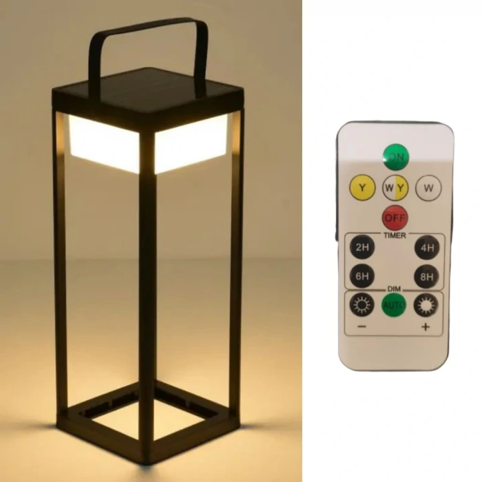 60W Solar Armatür ; Kumandalı ; 1200lm ; 6500K-4000K-3200K Seçmeli