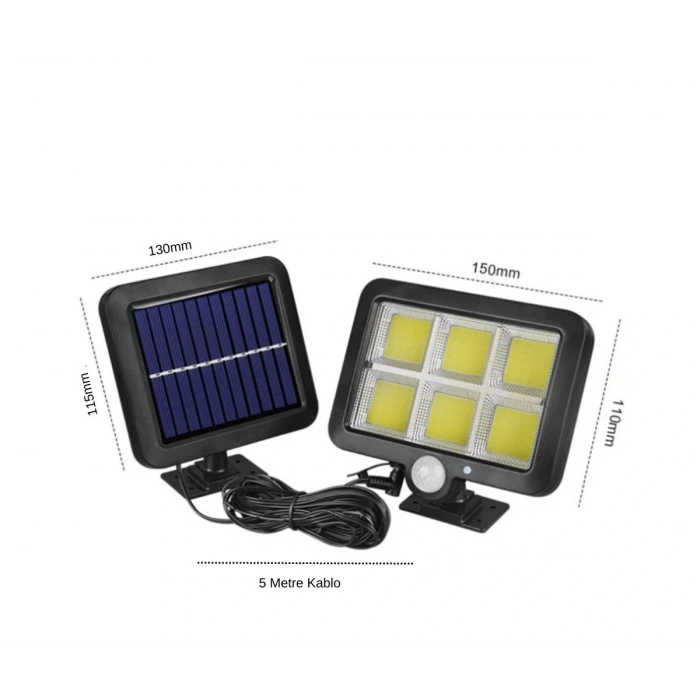 60W Solar Mini Projektör ; 960lm ; 6500K