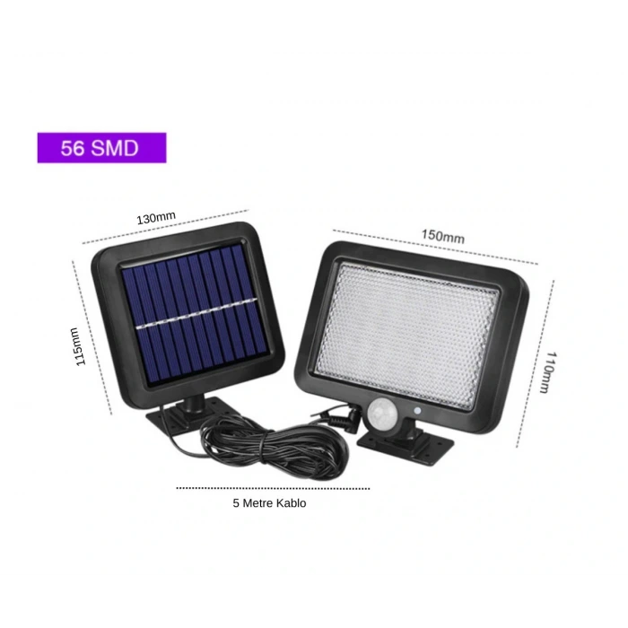 60W Solar Mini Projektör ; 960lm ; 6500K