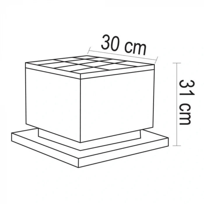 60W Solar Set Üstü Armatürü ; Kumandalı ; 1200lm ; 6500K-4000K-3200K Seçmeli