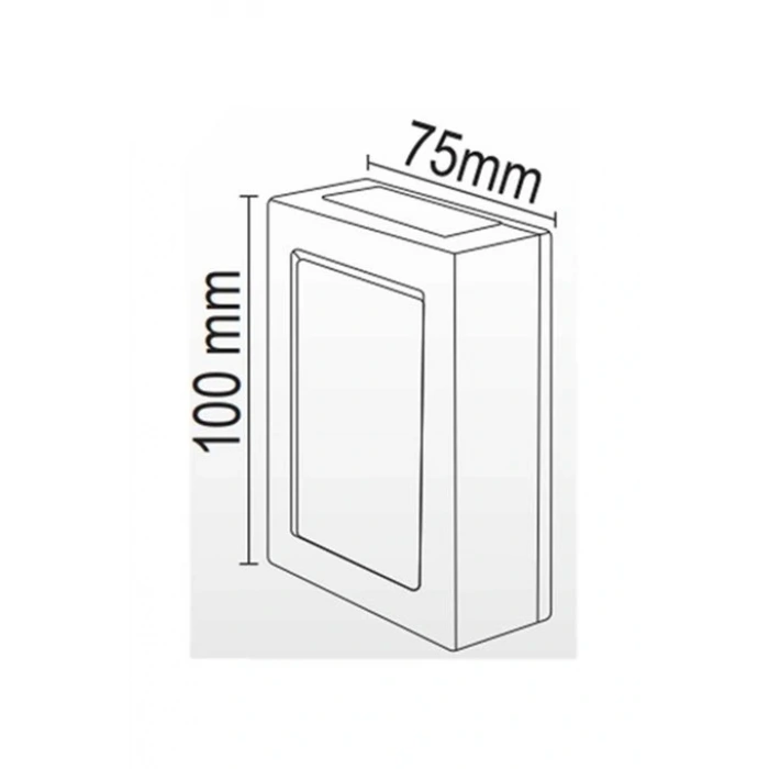6W Solar Duvar Apliği ; 100lm ; 6500K-3200K