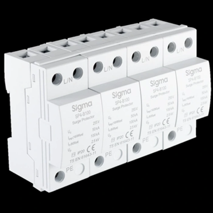 Alçak Gerilim Parafudr ; Tip:1 , B Sınıfı Sayaç Öncesi Kullanım için ; Kutup Sayısı :1