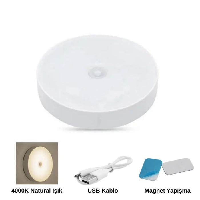 Şarjlı Aplik ; Sensörlü; 4000K