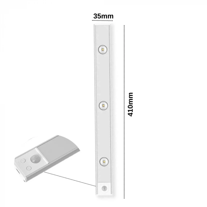 Şarjlı Aplik ; Sensörlü; 6500K-4000K-3200K