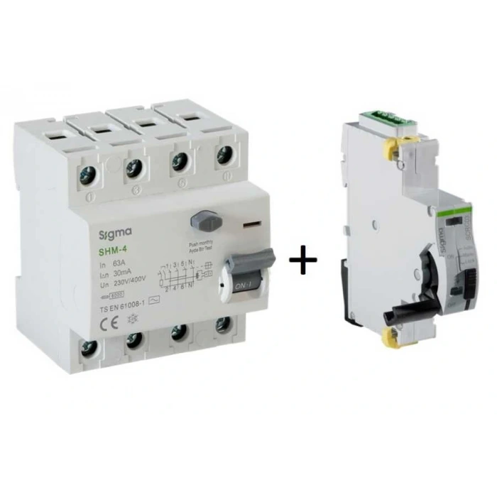 SCRC03 Otomatik Yeniden Kurma Ünitesi + 4x63A 30mA Kaçak Akım Rölesi