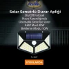 40W Solar Duvar Apliği ; Sensörlü ; 640lm ; 6500K-3200K