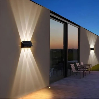 12W Solar Duvar Apliği ; 200lm ; RGB