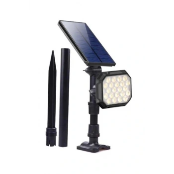 22W Solar Çim Armatürü ; 450lm-225lm ; 6500K-3200K-Yeşil