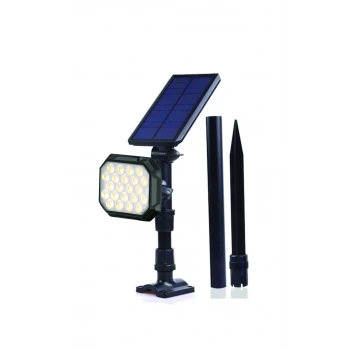 22W Solar Çim Armatürü ; 450lm-225lm ; 6500K-3200K-Yeşil