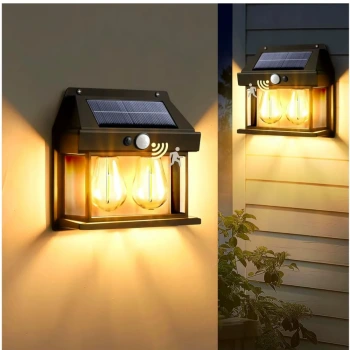 24W Solar Dekoratif Bahçe Armatürü ; Sensörlü ; 480lm ; 3200K