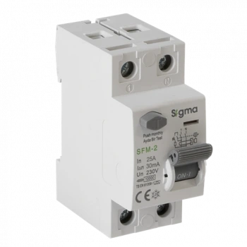 2x25A 30mA Kaçak Akım Koruma Şalteri (A Tipi) ; 10kA