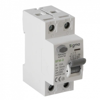 2x63A 30mA Kaçak Akım Koruma Şalteri (A Tipi) ; 10kA