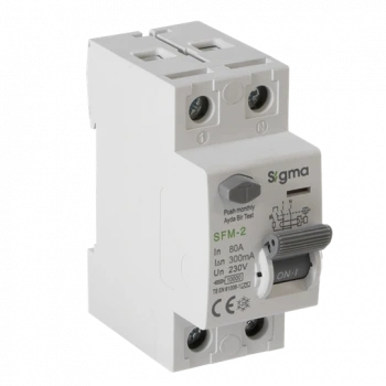 2x80A 300mA Kaçak Akım Koruma Şalteri (A Tipi) ; 10kA