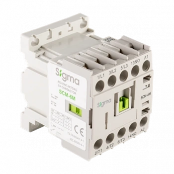 3 Kutuplu Mini Kontaktör - Bobin Devresi :230 VAC ; Anma Gücü : 7.5kW-Yardımcı Kontak 1NO