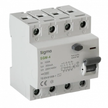 4x100A 300mA Kaçak Akım Koruma Şalteri (AC Tipi) ; 10kA