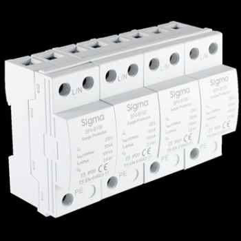 Alçak Gerilim Parafudr ; Tip:1 , B Sınıfı Sayaç Öncesi Kullanım için ; Kutup Sayısı :4