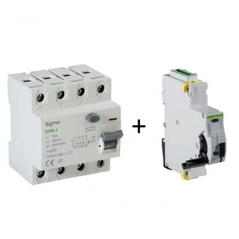 SCRC03 Otomatik Yeniden Kurma Ünitesi + 4x40A 300mA Kaçak Akım Rölesi