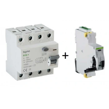 SCRC03 Otomatik Yeniden Kurma Ünitesi + 4x63A 300mA Kaçak Akım Rölesi