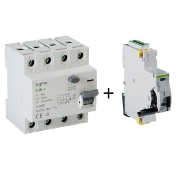 SCRC03 Otomatik Yeniden Kurma Ünitesi + 4x63A 30mA Kaçak Akım Rölesi