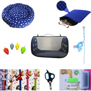 KEDİ OYUNCAK VE AKSESUARLARI FULL SET (SİYAH)