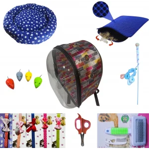 KEDİ OYUNCAK VE AKSESUARLARI FULL SET (RENKLİ)