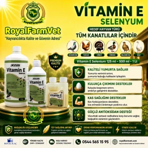 Vitamin E Selenyum 125 Ml. Kafes Kuşları ve Tüm Kanatlılar İçin Yumurta Verim Arttırıcı