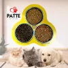Kedi ve Köpekler İçin Üçlü Mama veya Su Kabı