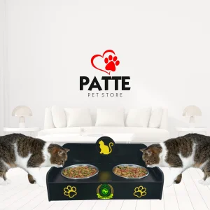 Kediler İçin İkili Mama veya Su Kabı