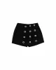 Kuşgözü Detaylı Şort Etek Siyah