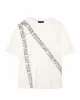 Baskı Ve Fermuar Detaylı T-shirt Ekru