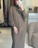 Brown Tensel Elbise