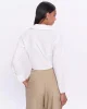 Fermuar Detaylı Ekru Gömlek