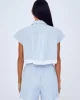 Lastik Detaylı Gömlek Mavi