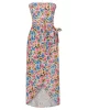 Straplez Elbise Pembe