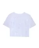 Taş ve Fiyonk Detaylı T-shirt Beyaz