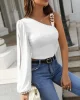 Tek Kol Bluz Beyaz