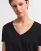 Yaka Basic T-Shirt-Siyah