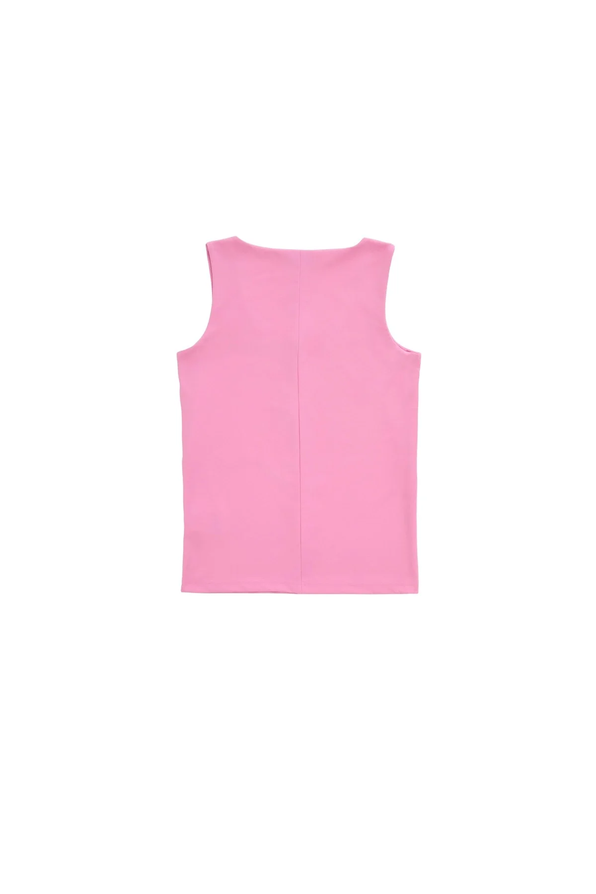 Kalın Askılı Basic Bluz Pembe