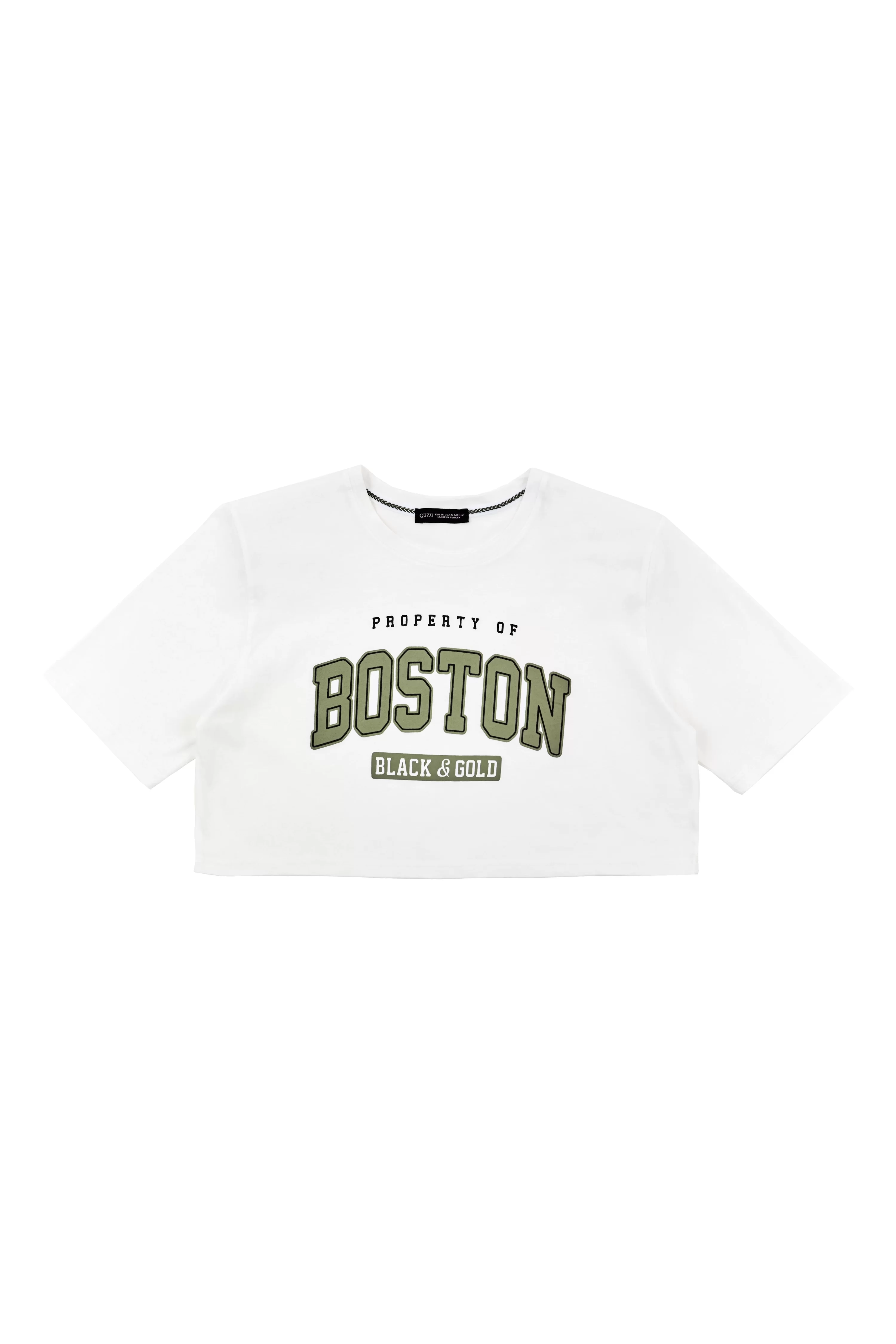Baskı Detaylı T-shirt Ekru