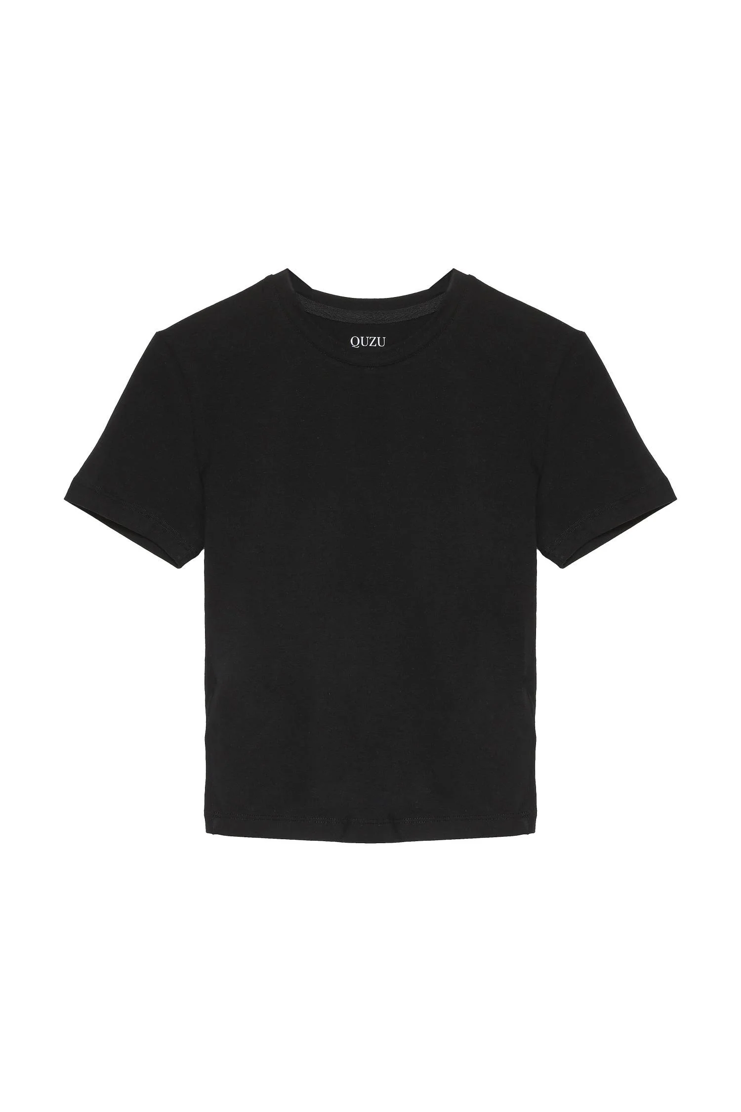 Bisiklet Yaka Basic T-shirt Siyah