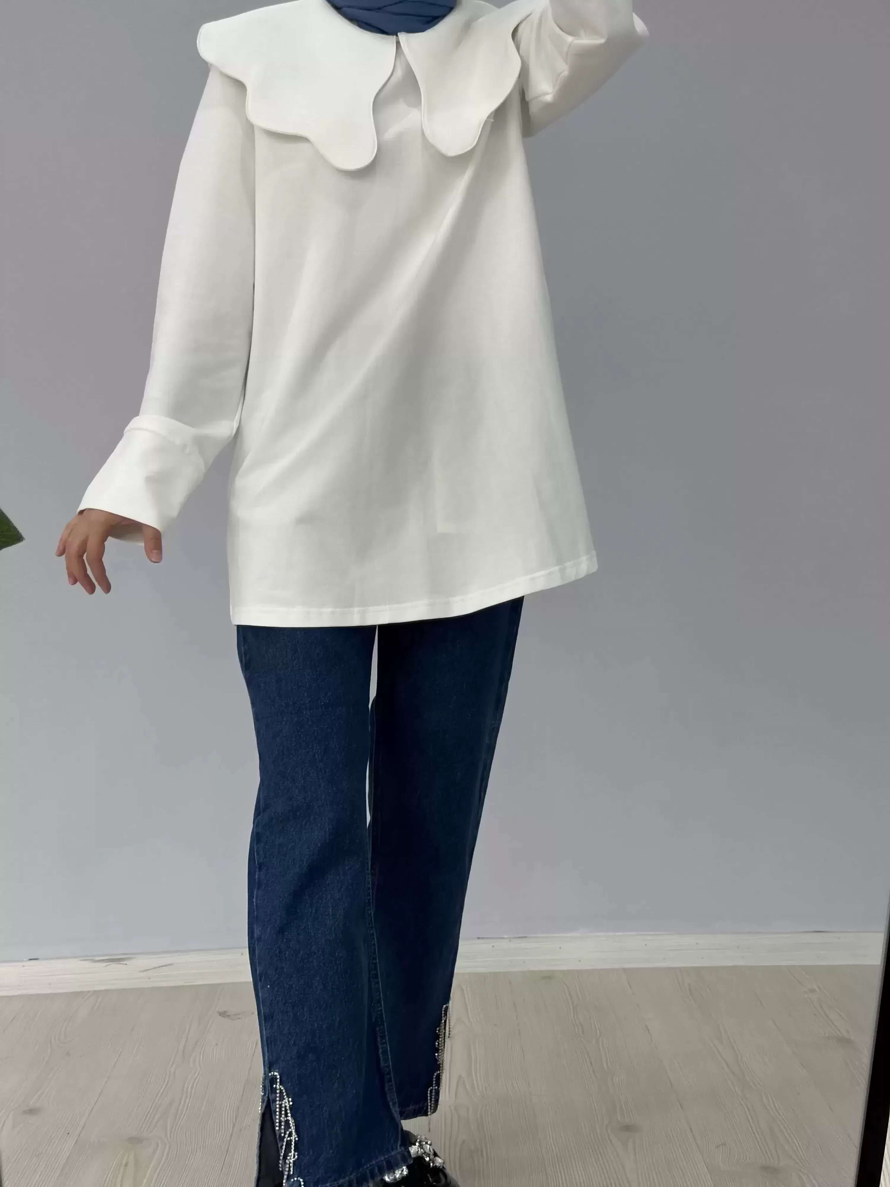 Çiçek Yaka Tunik Touche