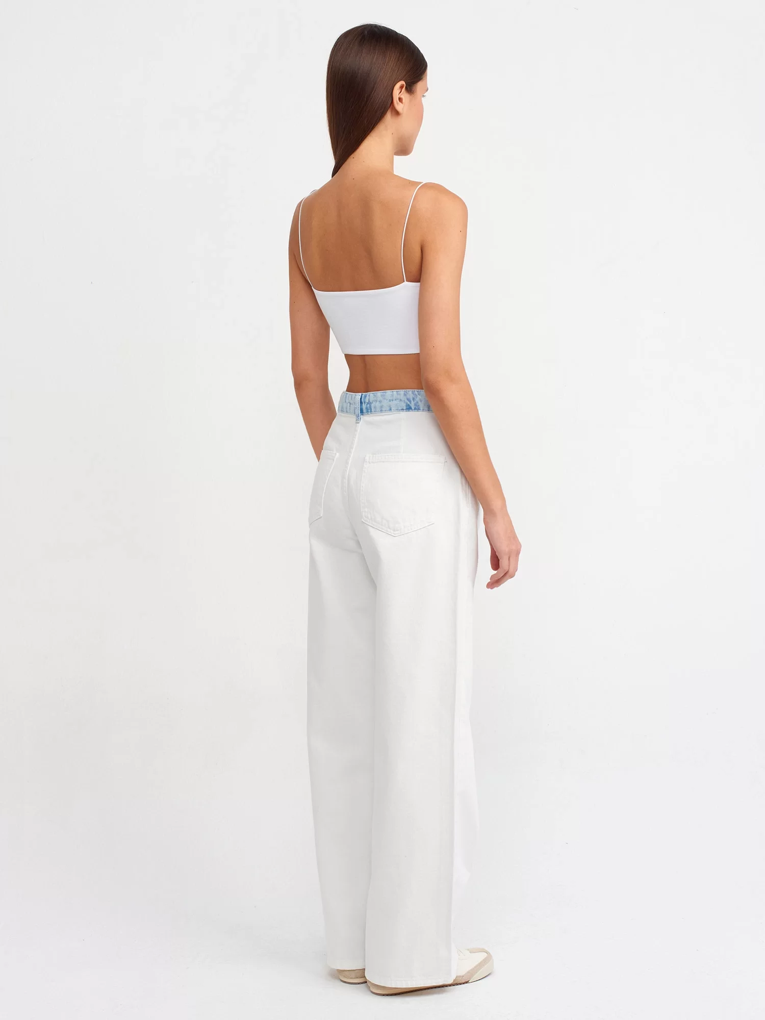 Denim Garnili Pamuk Pantolon