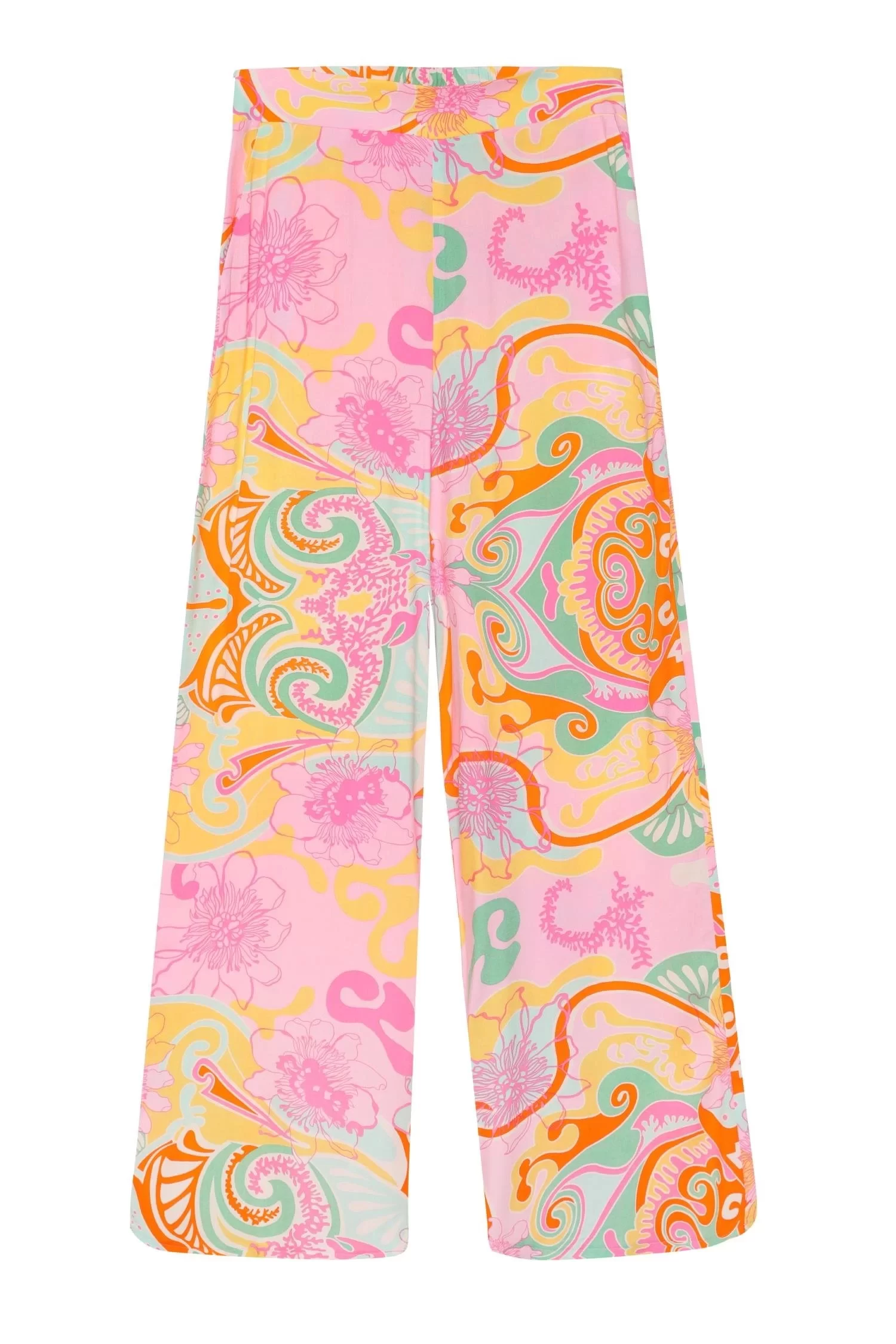 Desenli Pantolon Pembe