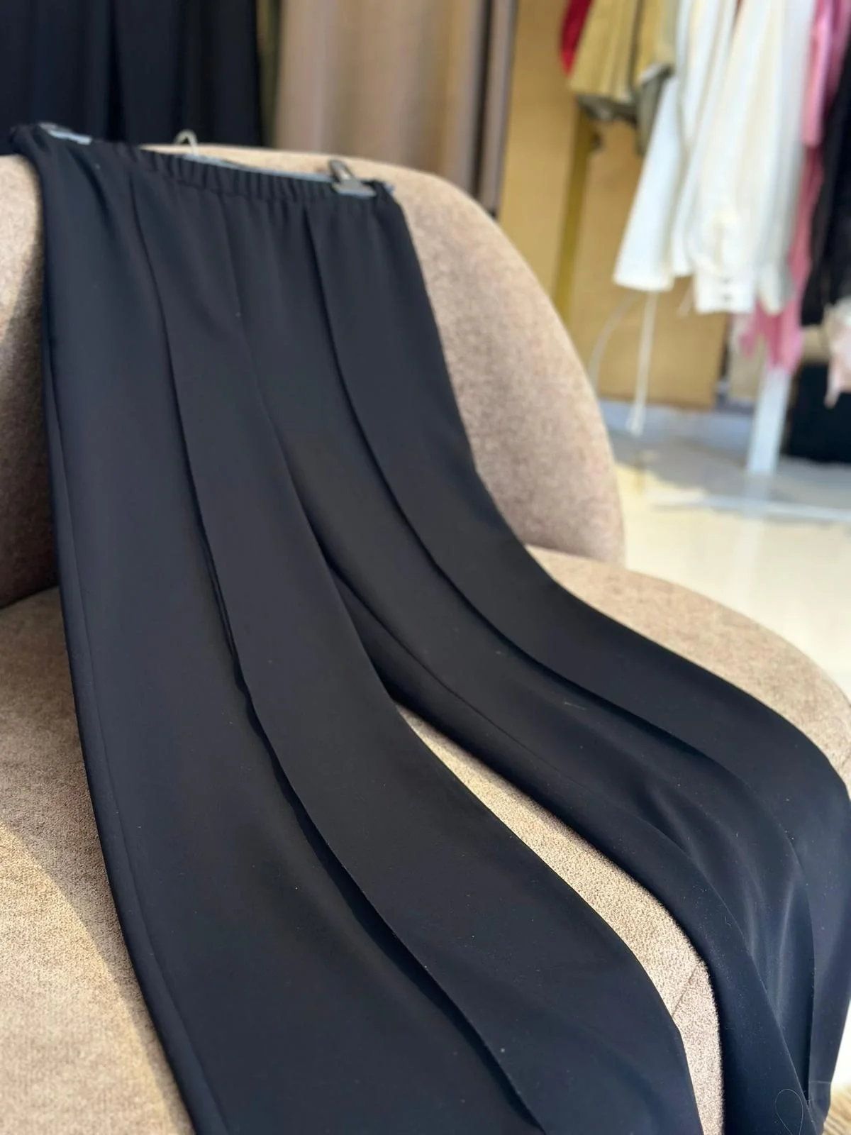 Dikişli Bol Paça Pantolon