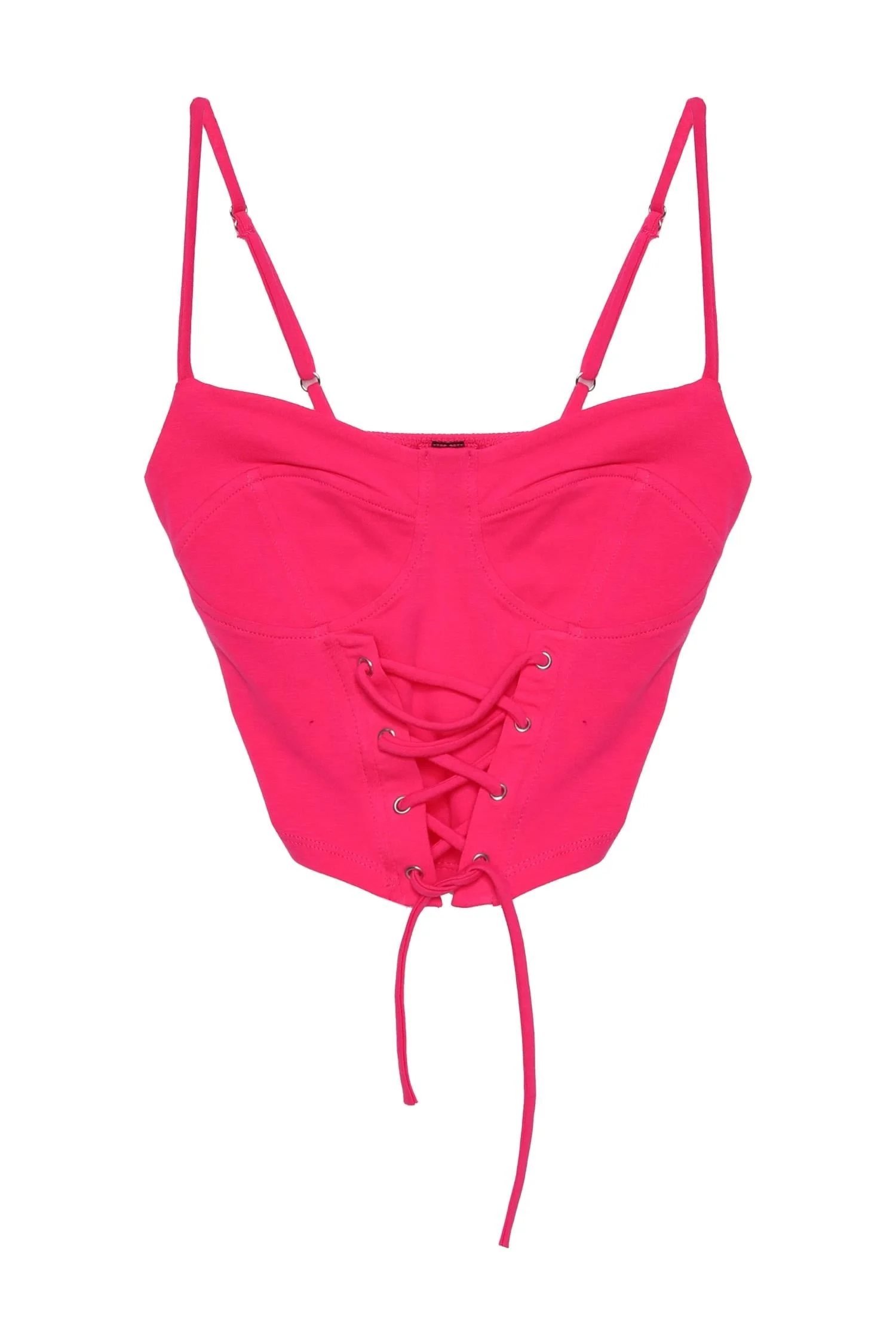 Kuşgözü Detaylı Top Bluz Pembe