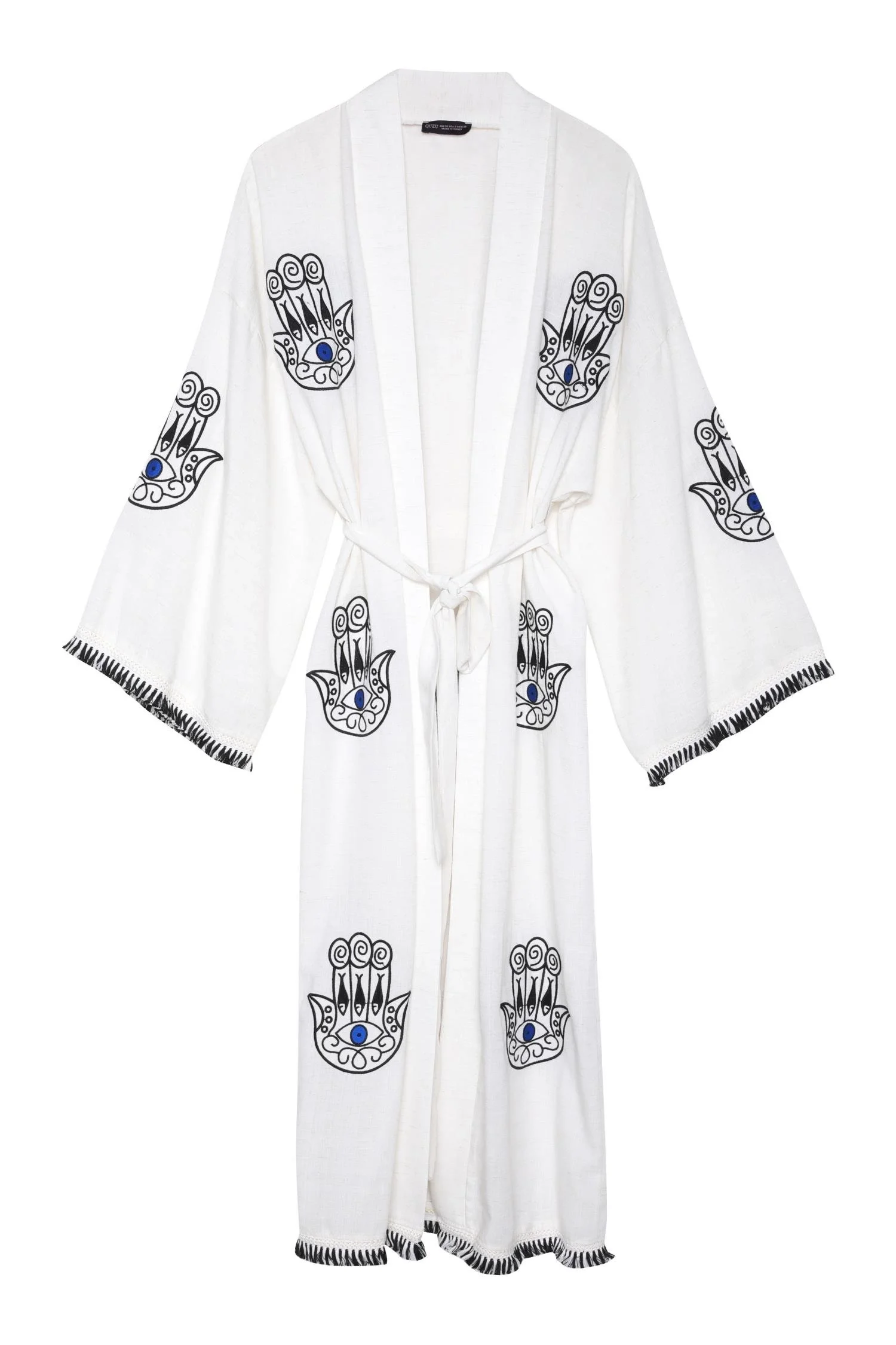 Nakış Detaylı Kimono Natur