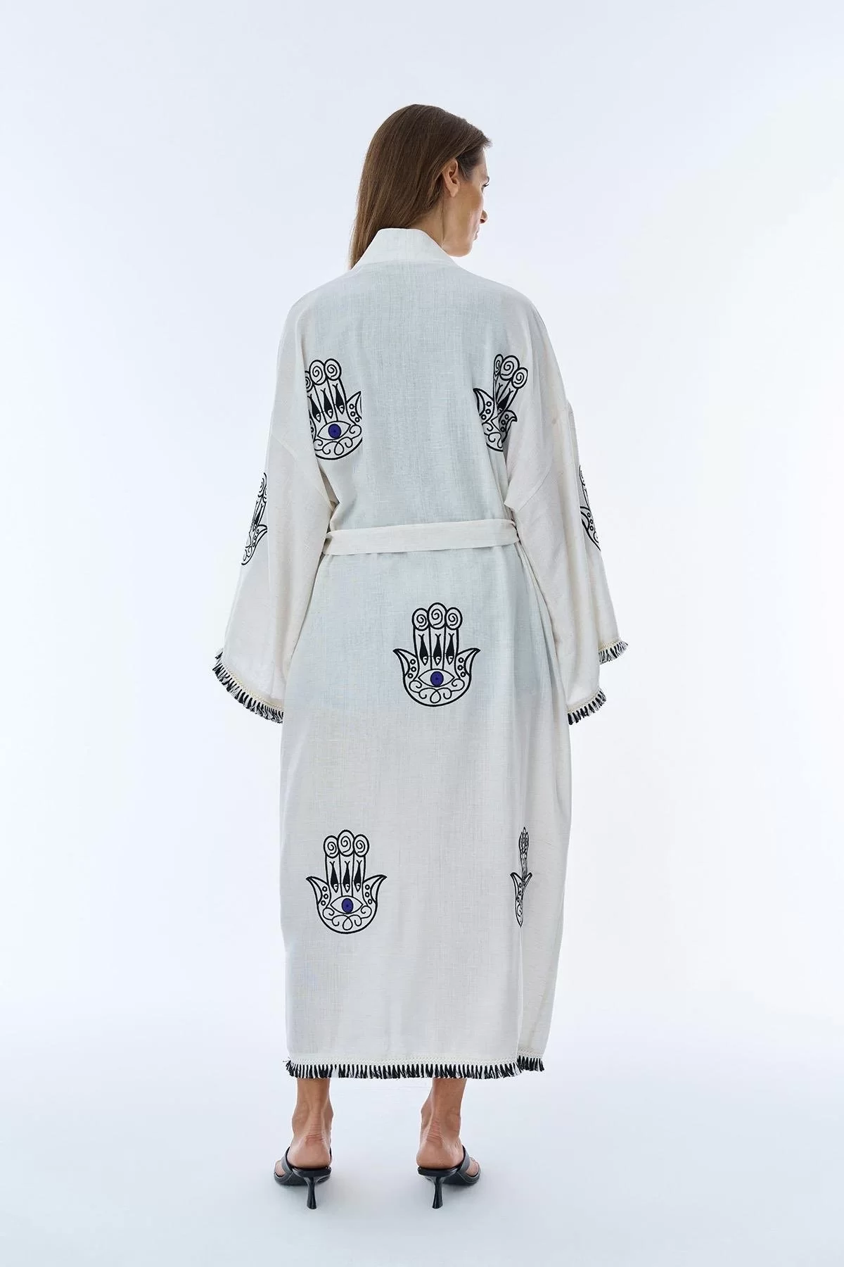 Nakış Detaylı Kimono Natur