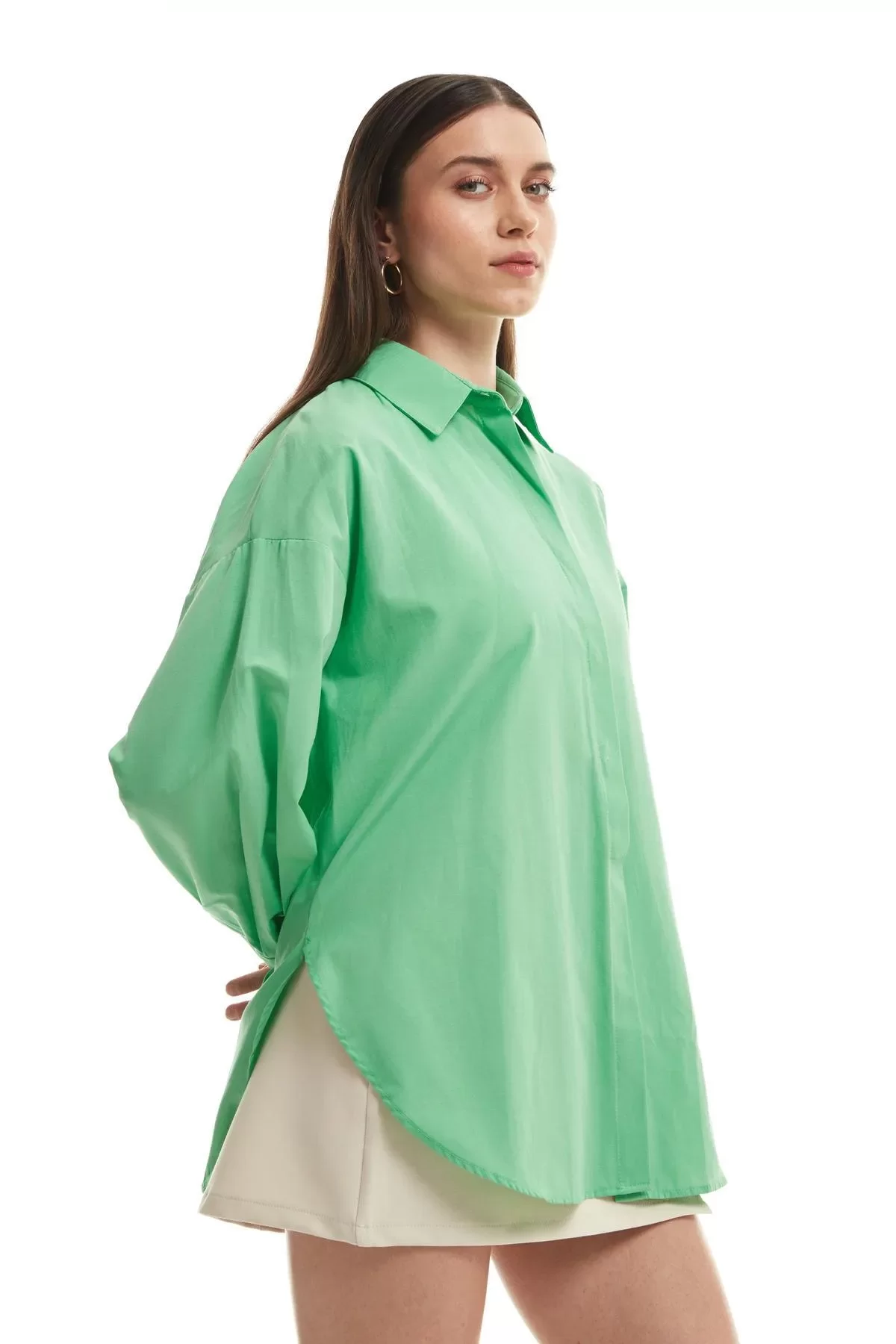 Oversize Gömlek Yeşil