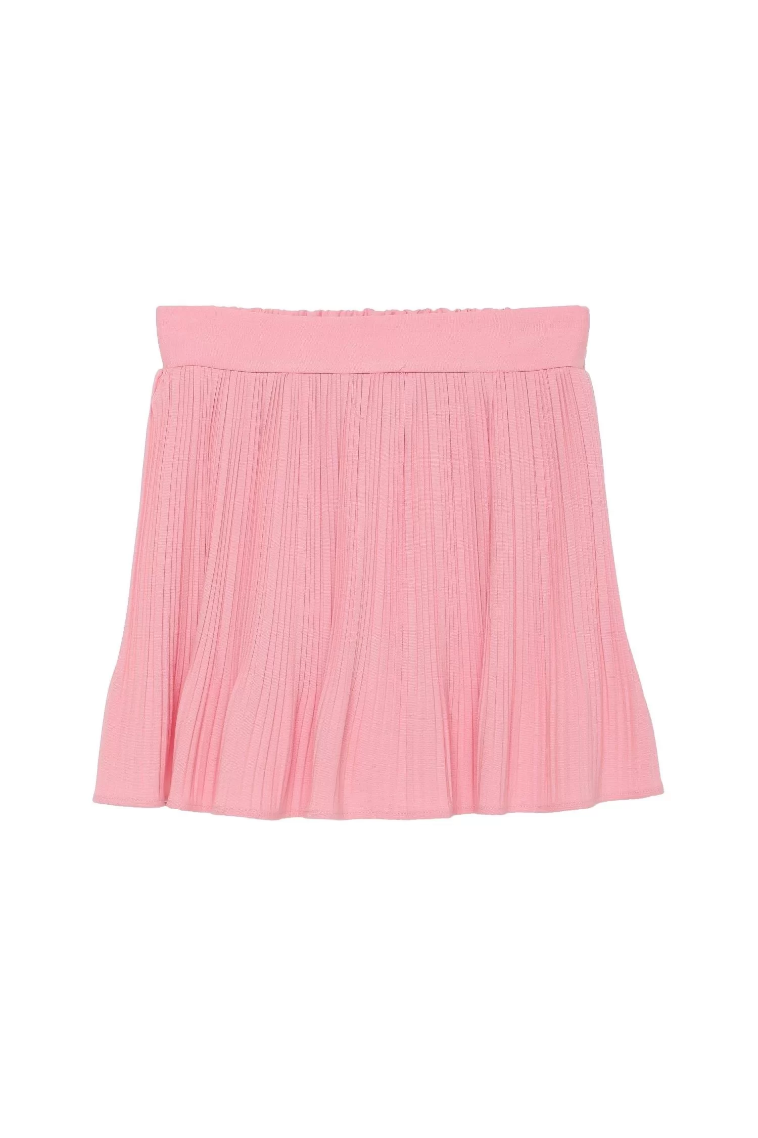 Pile Detaylı Etek Pembe