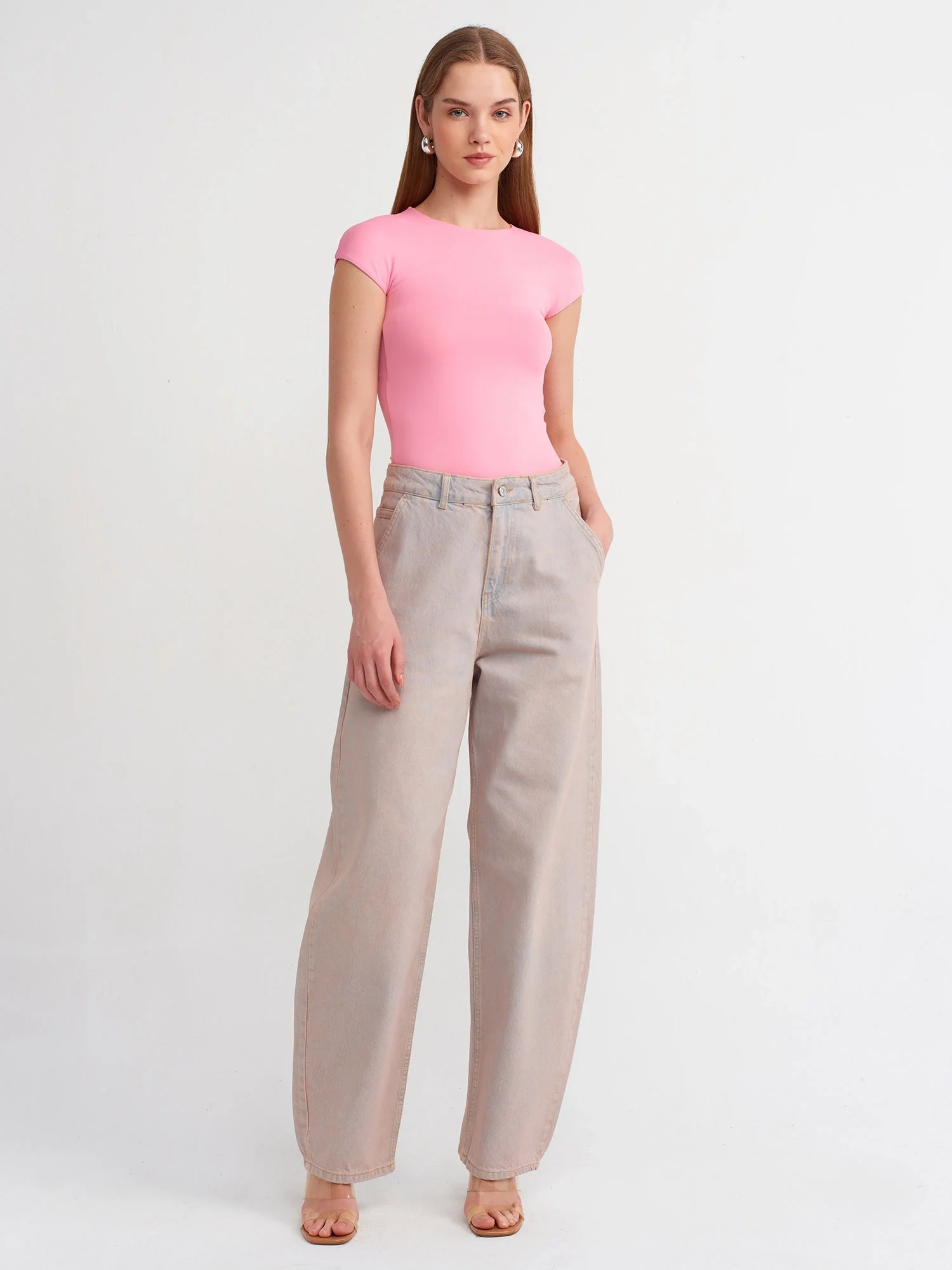 Poliamid T-shirt-Pembe
